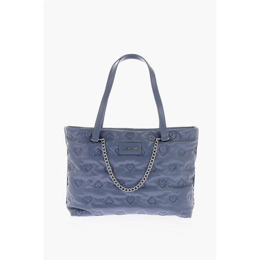 Moschino Blaue Polyethylen-Umhängetasche
