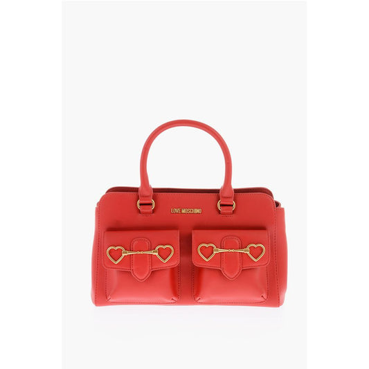 Moschino Rote Polyethylen-Tragetasche