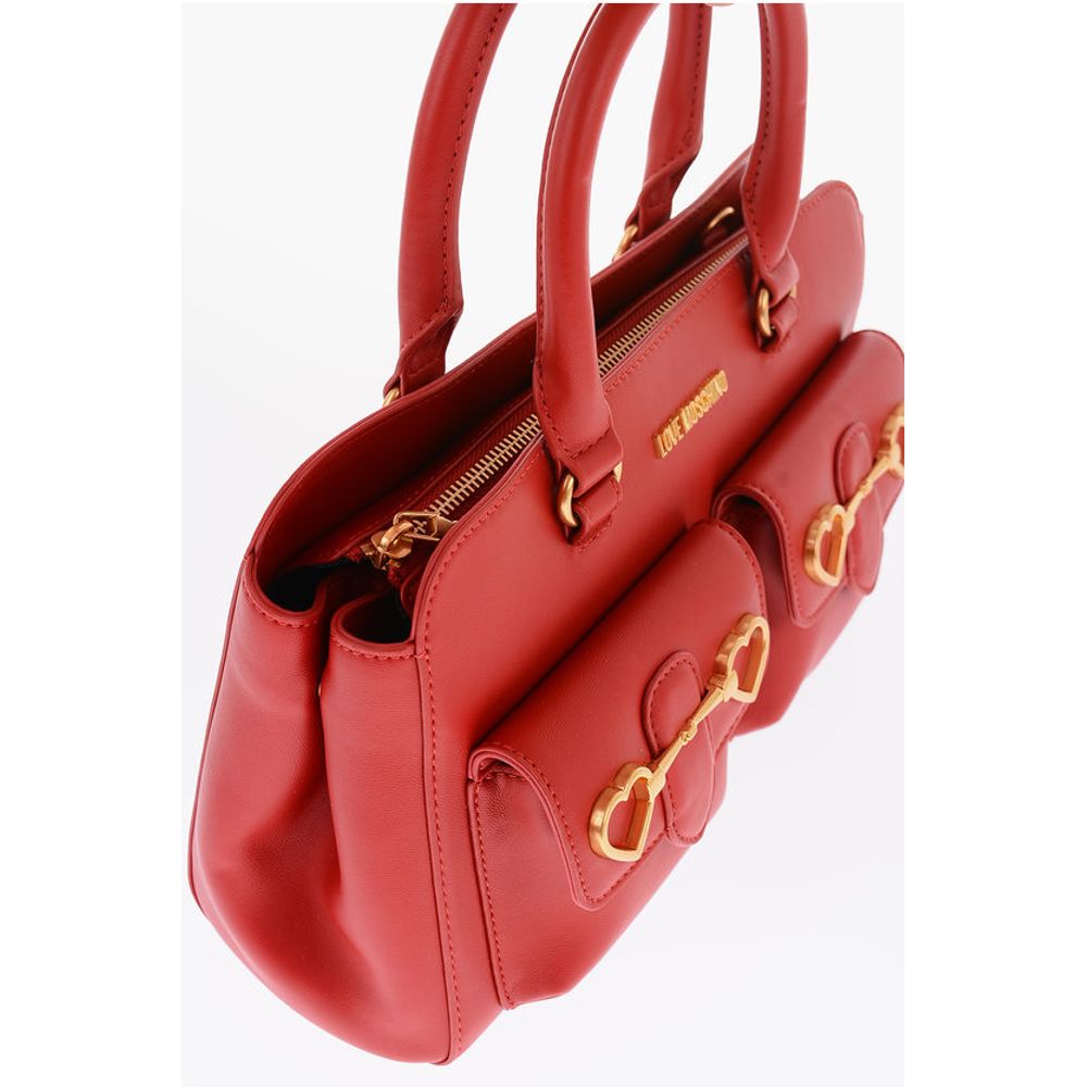 Moschino Rote Polyethylen-Tragetasche