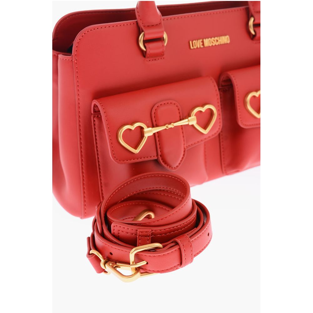 Moschino Rote Polyethylen-Tragetasche