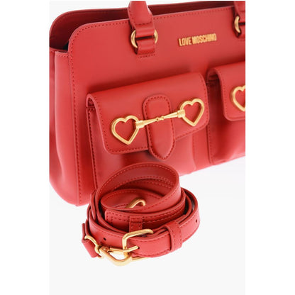 Moschino Rote Polyethylen-Tragetasche