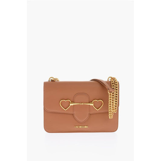 Moschino Braune Polyethylen-Umhängetasche