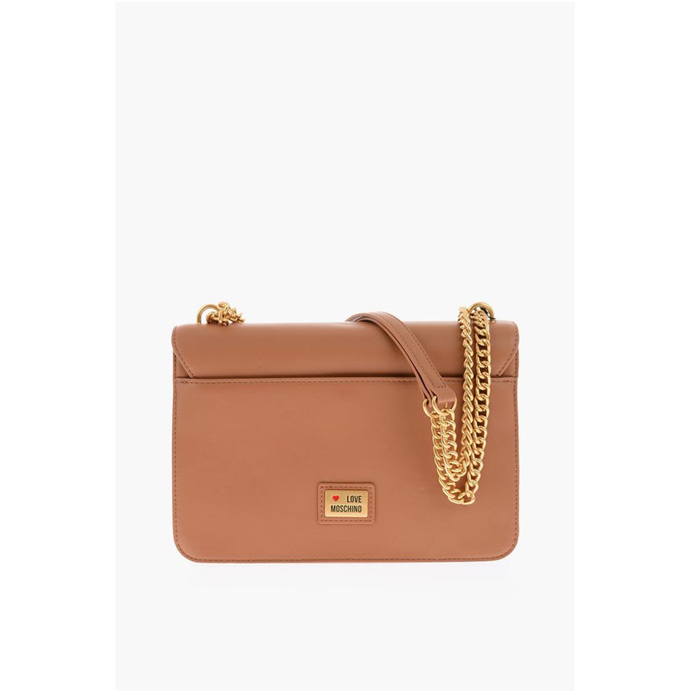 Moschino Braune Polyethylen-Umhängetasche