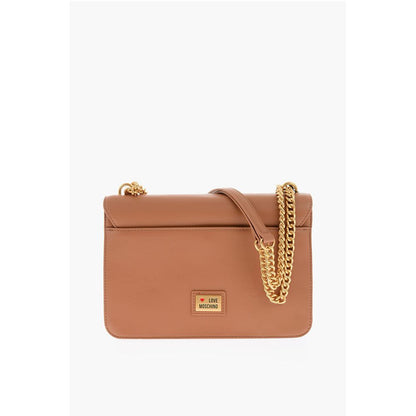 Moschino Braune Polyethylen-Umhängetasche