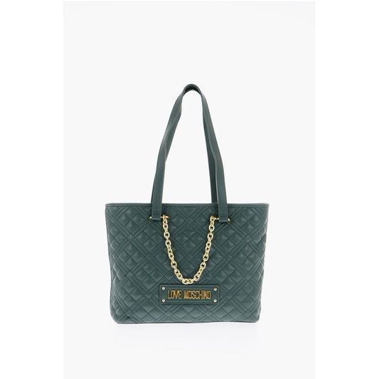 Moschino Umhängetasche aus grünem Polyethylen