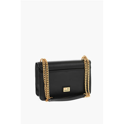 Moschino Schwarze Polyethylen-Umhängetasche