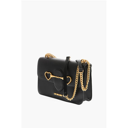 Moschino Schwarze Polyethylen-Umhängetasche