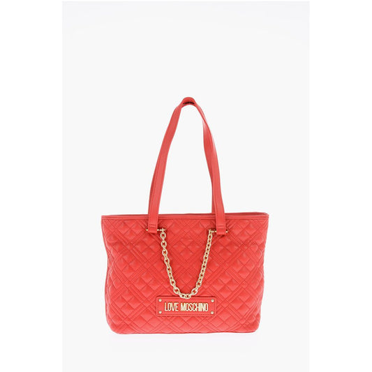 Moschino Rote Polyethylen-Tragetasche