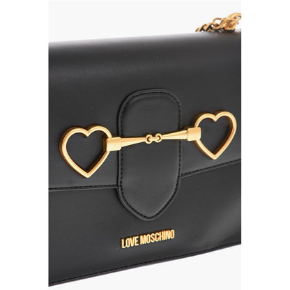 Moschino Schwarze Polyethylen-Umhängetasche