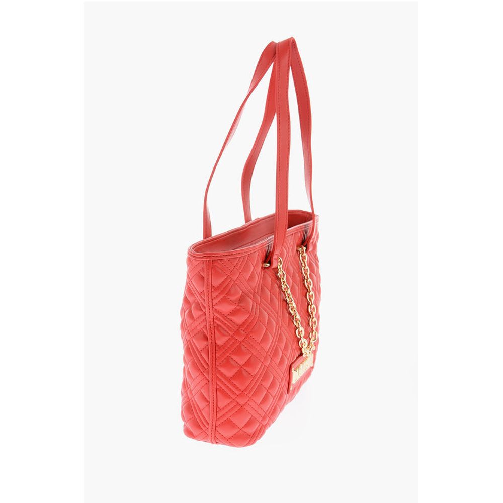 Moschino Rote Polyethylen-Tragetasche