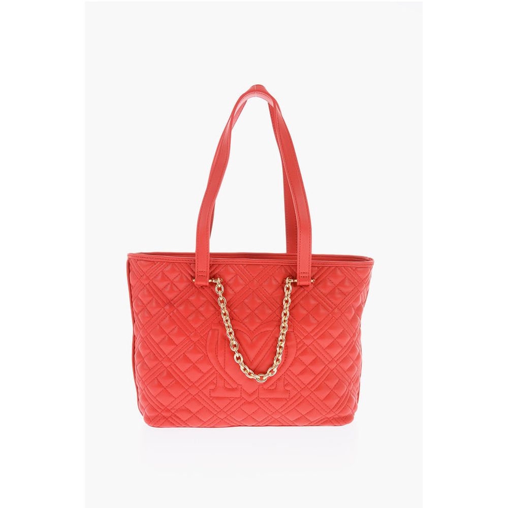 Moschino Rote Polyethylen-Tragetasche