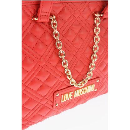 Moschino Rote Polyethylen-Tragetasche