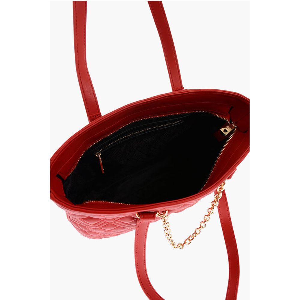 Moschino Rote Polyethylen-Tragetasche