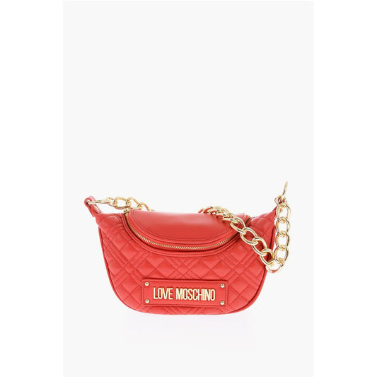 Moschino Rote Polyethylen-Umhängetasche