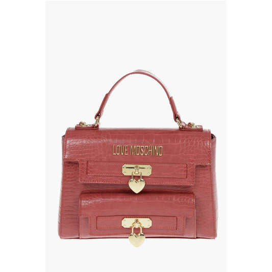Moschino Rote Polyurethan Tragetasche