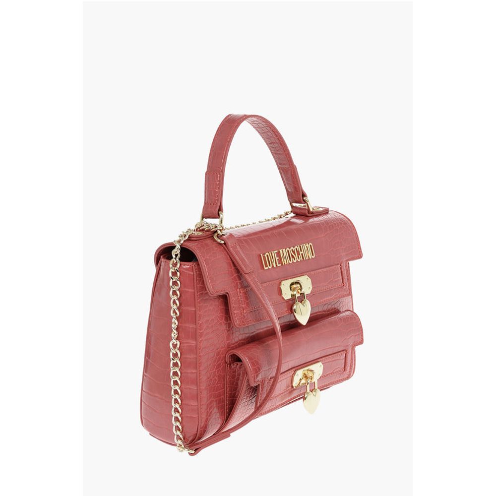 Moschino Rote Polyurethan Tragetasche