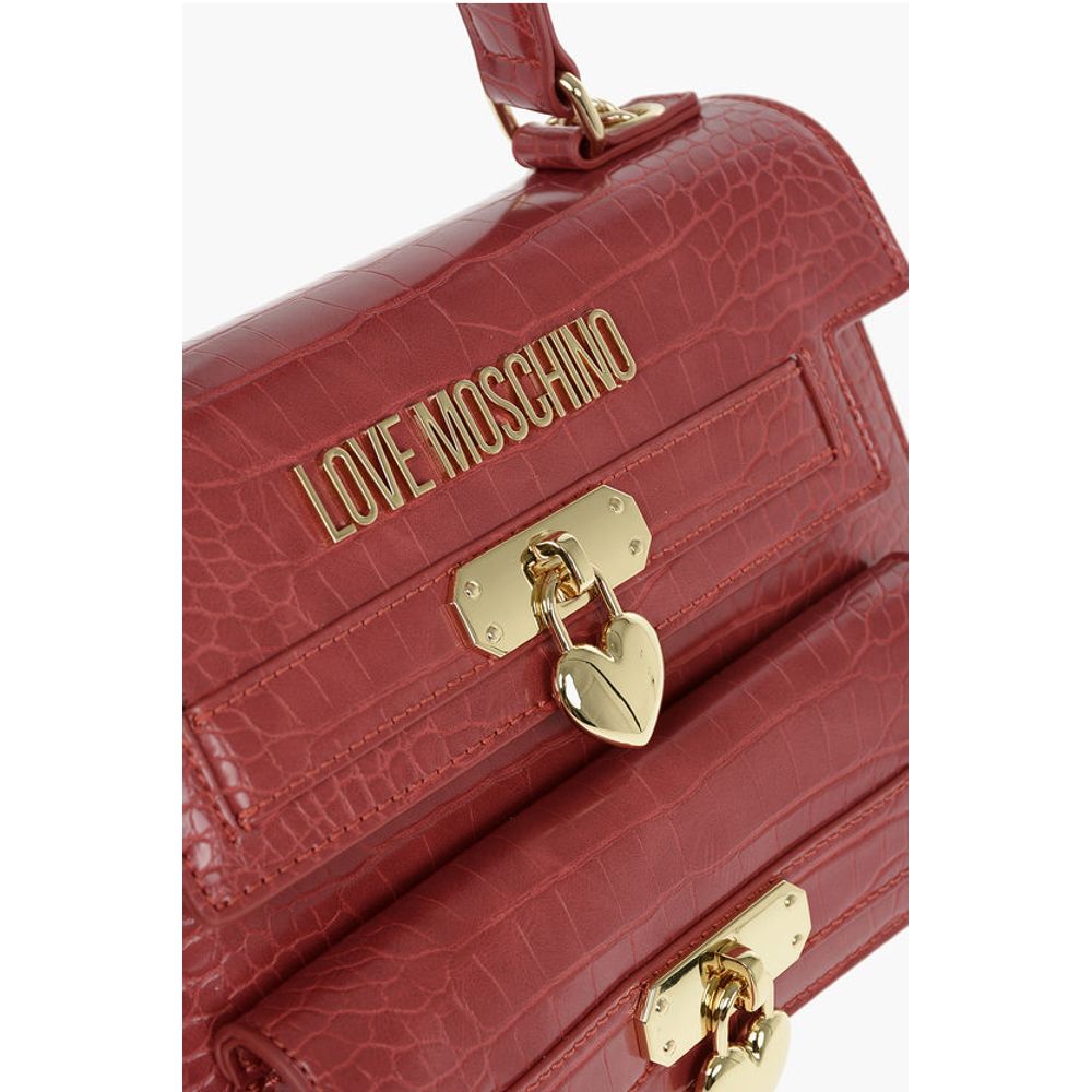 Moschino Rote Polyurethan Tragetasche