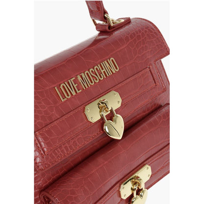 Moschino Rote Polyurethan Tragetasche
