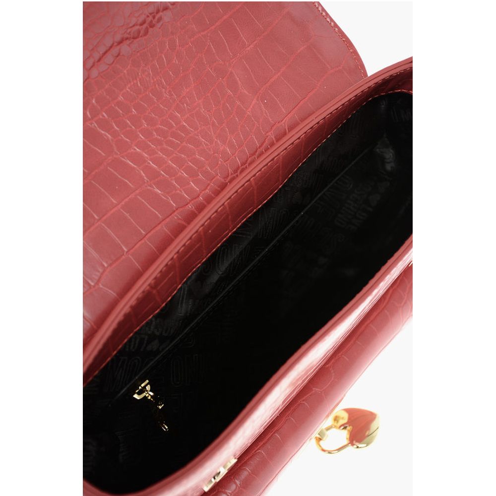 Moschino Rote Polyurethan Tragetasche