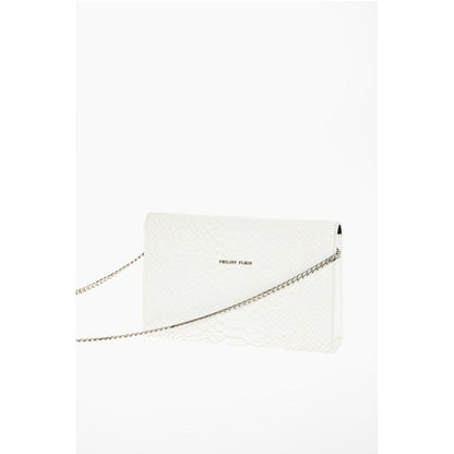 Philipp Plein Tote Tasche aus weißem Kalbsleder