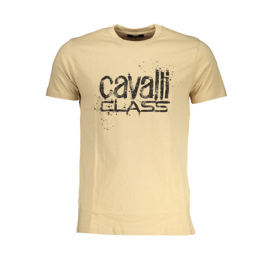 Cavalli Class T-Shirt aus beiger Baumwolle