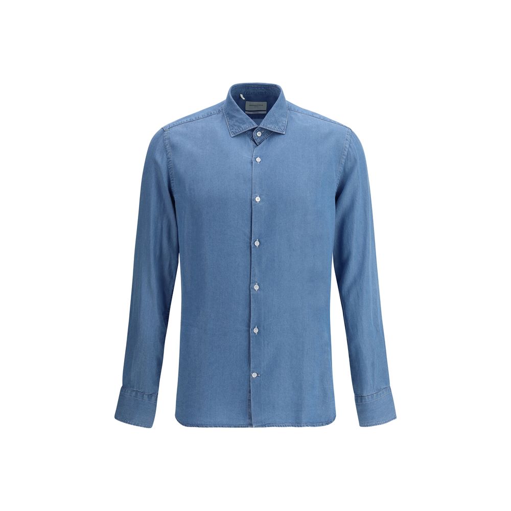 Brooksfield Hemd mit Denim-Effekt