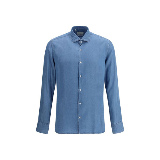 Brooksfield Hemd mit Denim-Effekt