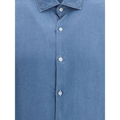 Brooksfield Hemd mit Denim-Effekt