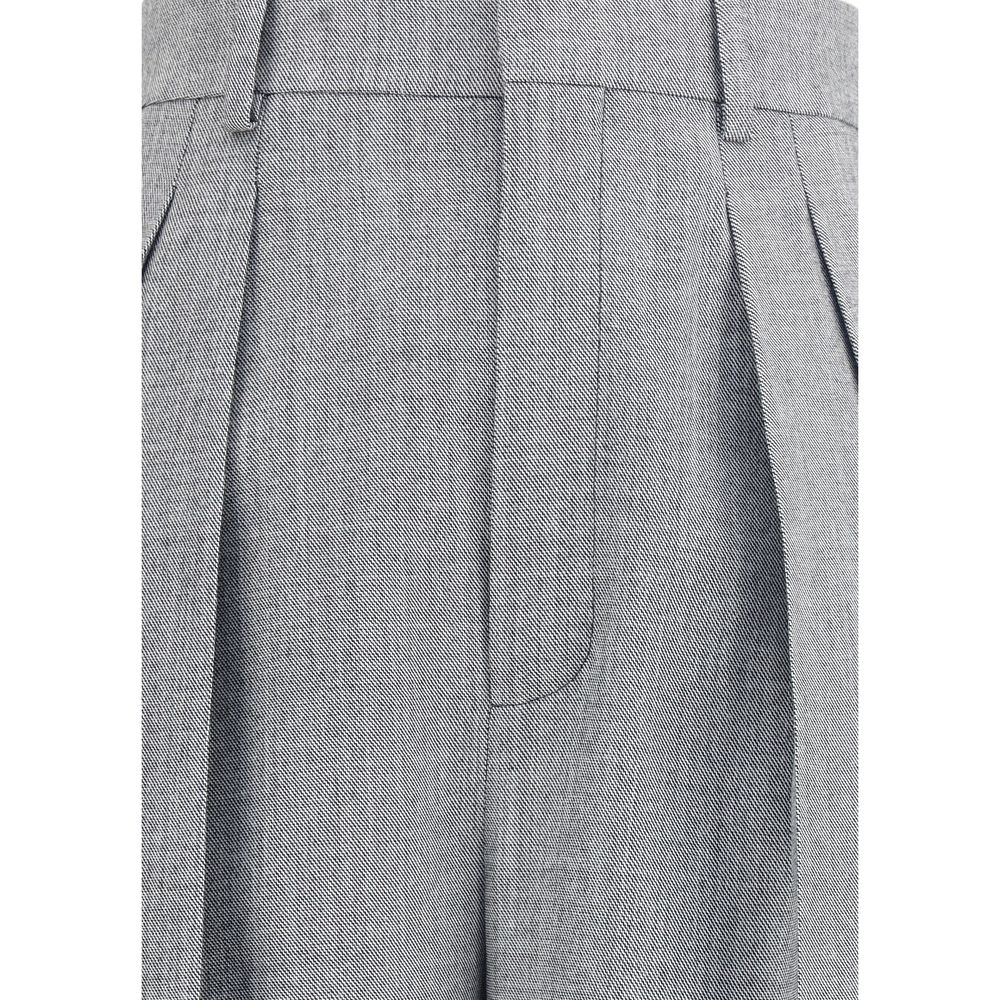 Saint Laurent Hose mit weitem Bein aus Wolle