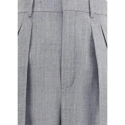 Saint Laurent Hose mit weitem Bein aus Wolle