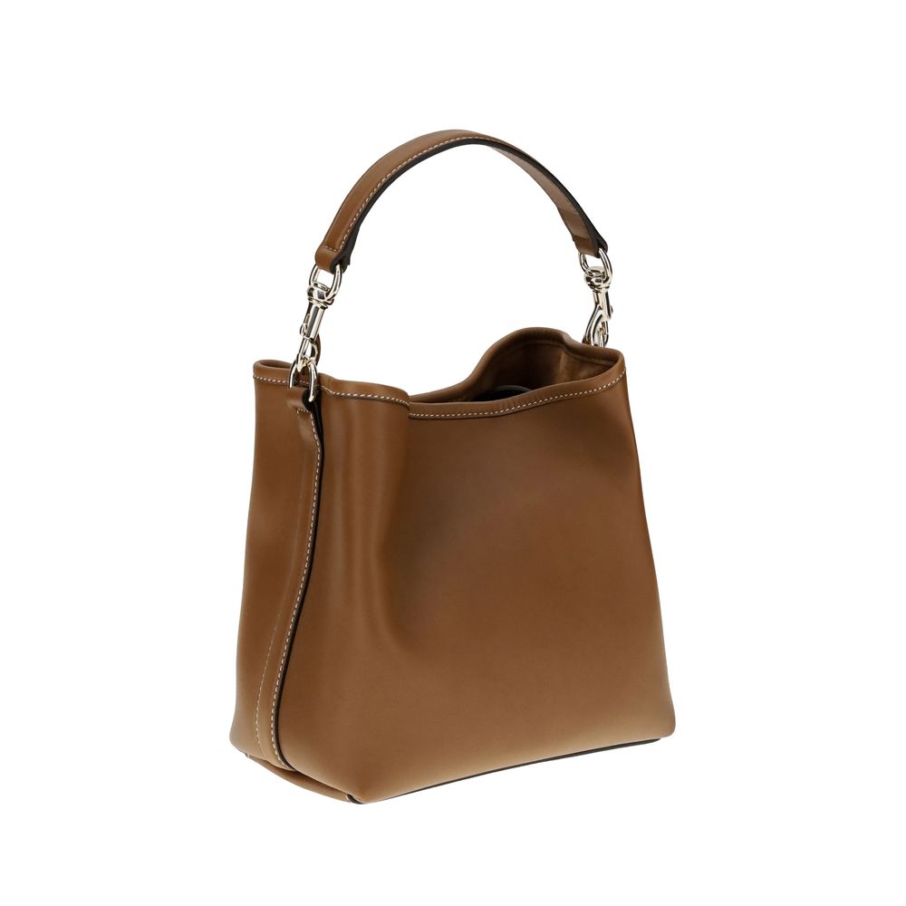 Gucci GG Emblem Leder Bucket Bag