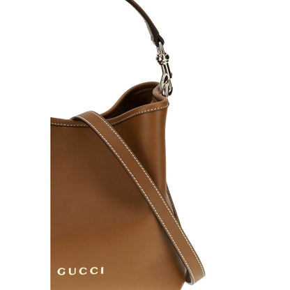 Gucci GG Emblem Leder Bucket Bag