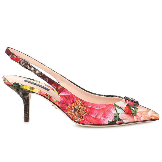 Dolce & Gabbana Mehrfarbige Polyester-Sandale