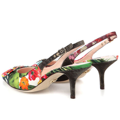 Dolce & Gabbana Mehrfarbige Polyester-Sandale