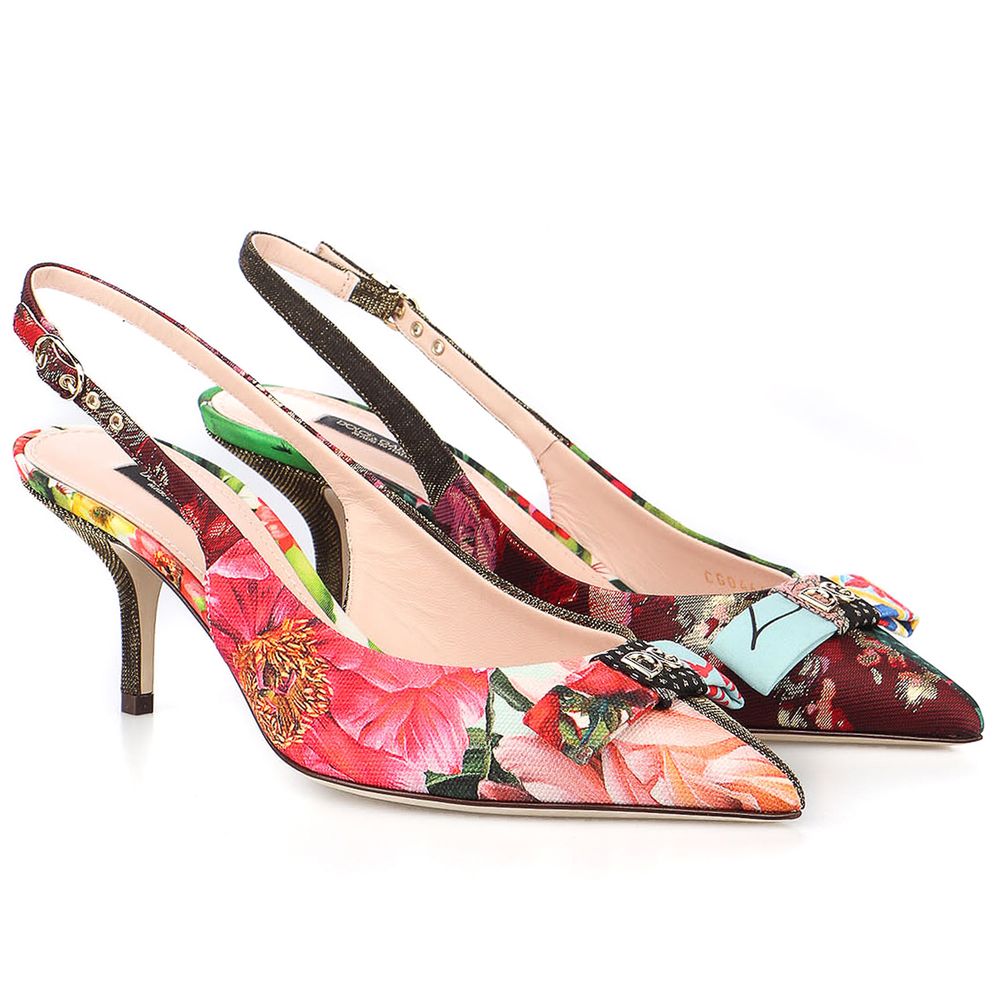 Dolce & Gabbana Mehrfarbige Polyester-Sandale
