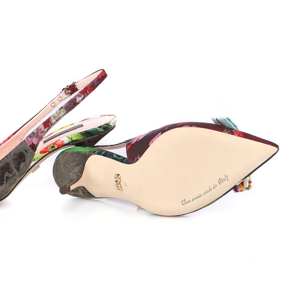 Dolce & Gabbana Mehrfarbige Polyester-Sandale