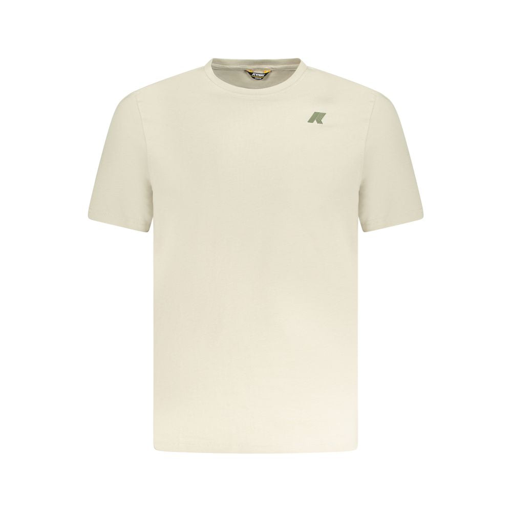 K-WAY Beigefarbenes T-Shirt aus Baumwolle