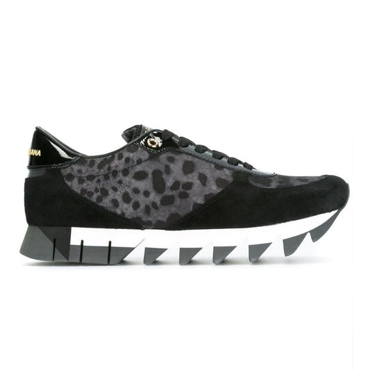 Dolce & Gabbana Sneaker aus schwarzem Kalbsleder