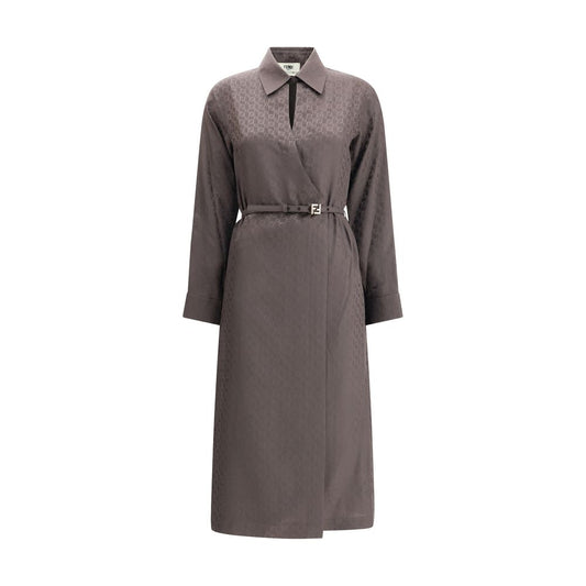 Fendi FF Seiden-Jacquard-Kleid