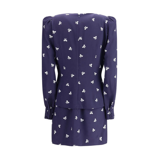 Alessandra Rich Kurzes Kleid mit Schleifenmuster