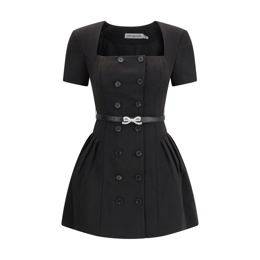 Self-Portrait Kurzärmeliges Kleid aus Krepp